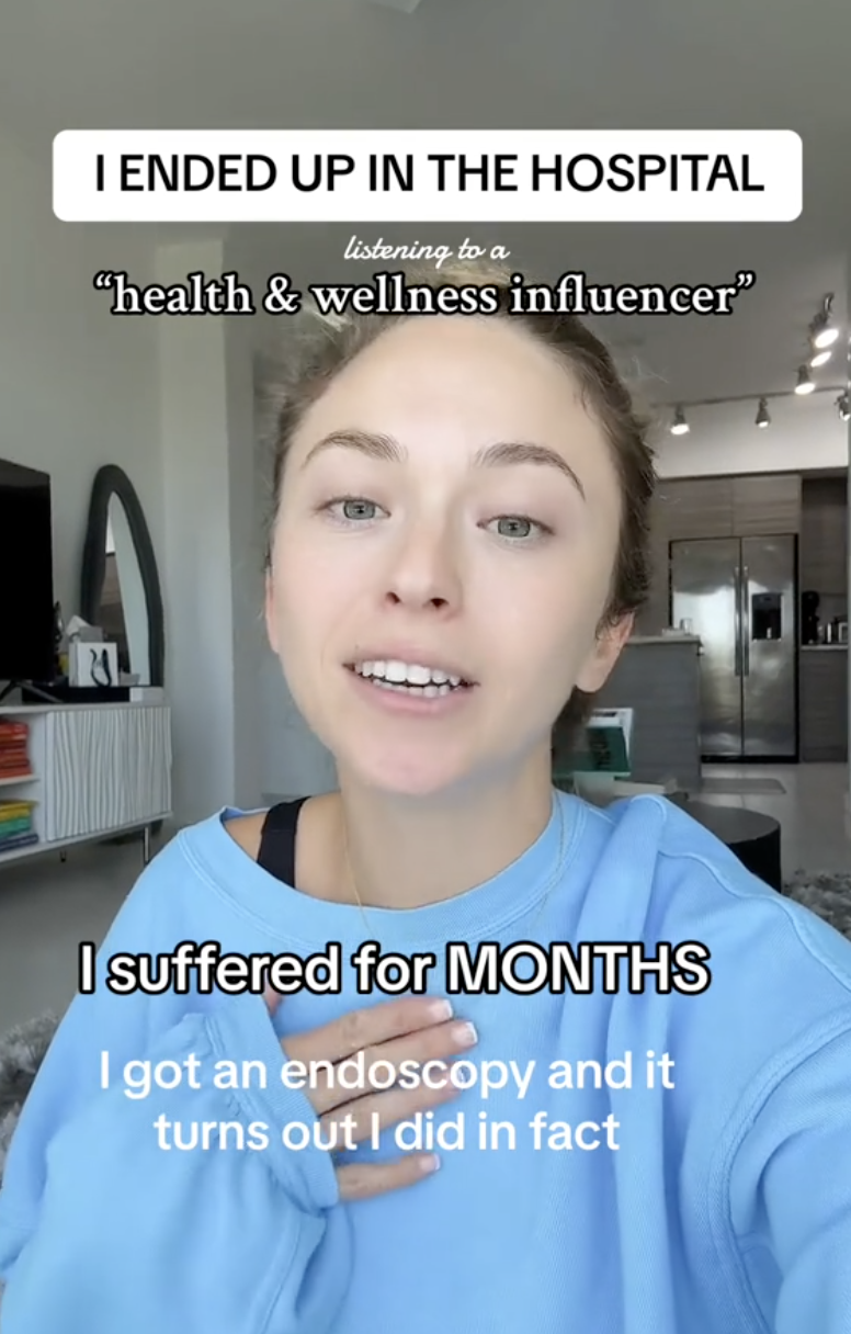 woman talking to tiktok viewers